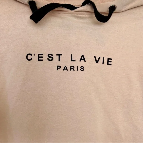 C'est La Vie sweatshirt Hoodie - small - Picture 4 of 6